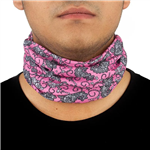 دستمال سر و گردن کوهنوردی اسکارف تابستانی طرحدار هد گیر ABS | صورتی/مشکی
