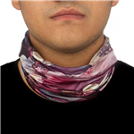 دستمال سر و گردن کوهنوردی اسکارف تابستانی طرحدار سوزنی هد گیر BRS ABS | بنفش/کرم