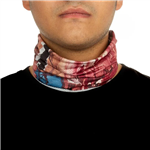 دستمال سر و گردن کوهنوردی اسکارف تابستانی طرحدار سوزنی هد گیر BRS ABS | زرشکی/کرم