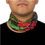 دستمال سر و گردن کوهنوردی اسکارف تابستانی طرحدار سوزنی هد گیر BRS ABS | سبز/قرمز