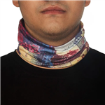 دستمال سر و گردن کوهنوردی اسکارف تابستانی طرحدار سوزنی هد گیر BRS ABS | سرمه ای/زرشکی