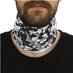دستمال سر و گردن کوهنوردی اسکارف تابستانی طرحدار سوزنی هد گیر BRS ABS | سفید/مشکی