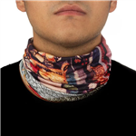 دستمال سر و گردن کوهنوردی اسکارف تابستانی طرحدار سوزنی هد گیر BRS ABS | صورتی/نارنجی