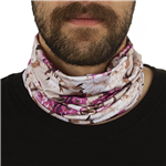 دستمال سر و گردن کوهنوردی اسکارف تابستانی طرحدار سوزنی هد گیر BRS ABS | کرم/صورتی