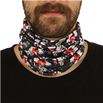 دستمال سر و گردن کوهنوردی اسکارف تابستانی طرحدار سوزنی هد گیر BRS ABS | مشکی/سفید