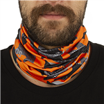 دستمال سر و گردن کوهنوردی اسکارف تابستانی طرحدار سوزنی هد گیر BRS ABS | نارنجی/طوسی