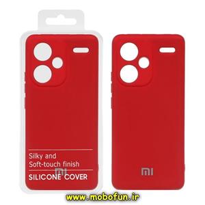 قاب گوشی Redmi Note 13 Pro Plus 5G شیائومی سیلیکونی های کپی زیربسته محافظ لنز دار قرمز کد 1