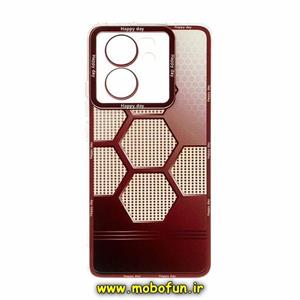 قاب گوشی Xiaomi 13T - Xiaomi 13T Pro شیائومی ژله ای شفاف فانتزی طرح کندو محافظ لنز دار کد 19