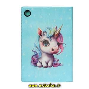 کیف کلاسوری تبلت Galaxy Tab A8 10 SM-X205 سامسونگ طرح چرمی یونیکورن Unicorn کد 6