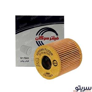 فیلتر روغن پژو 206 تیپ مدل 7241 برند سرکان 