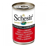 کنسر Schesir مخصوص گربه با طعم ماهی و میگو 140 گرمی
