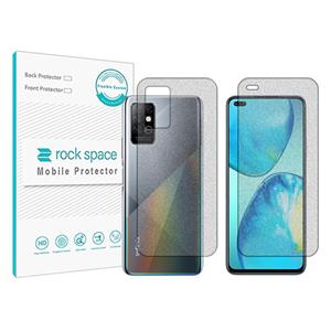 گلس صفحه نمایش و پشت گوشی اینفینیکس Note 8 مدل نانو هیدروژل گیمینگ برند راک اسپیس کد SS