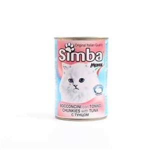 کنسرو Simba مخصوص گربه تهیه شده از ماهی تن - 415 گرم Simba Chunks With Tuna-09096 Dog Food