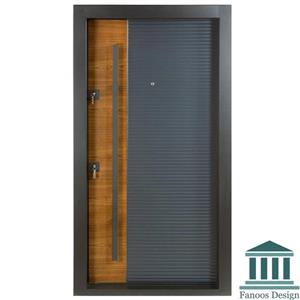 درب ضدسرقت مدرن طوسی ترکیبی با رنگ پوششی کد 30462