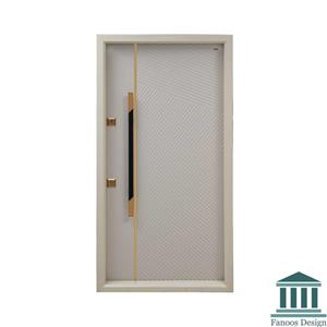 درب ضد سرقت مدرن سفید رنگ پوششی  CNC کد 30429