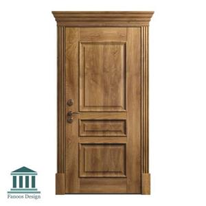 درب اتاق خواب نئو کلاسیک سه قاب چوبی کد 30955