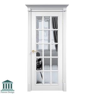 درب چوبی کلاسیک شیشه خور کد 30803
