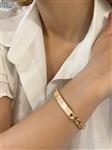 دستبند استیل فیگارو قابل حکاکی زنانه کد f36