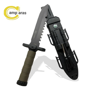 چاقوی نظامی چخماق دار کلمبیا مدل COLOMBIA 2548B دسته سبز