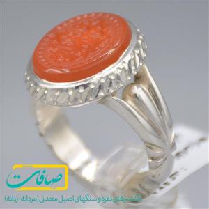 انگشتر عقیق یمنی خطی “یا حیدر کرار” مردانه «کد 3485»