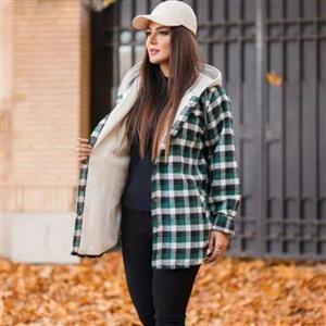 شکت چهارخونه داخل خز زنانه کد 2253-34