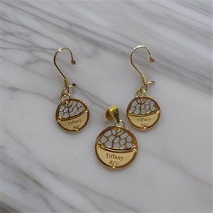 نیم ست لوکس طلا طرح تیفانی AJ3078