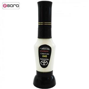 قلم خشگیر بدنه خودرو اسمارت پن رنگ سفید ساده تویوتا کد 040 حجم 15 میلی لیتر