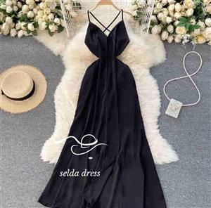 لباس مجلسی ماکسی دخترانه و پیراهن زنانه بلند کرپ ۱۶۵۶