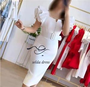 مدل لباس مجلسی کوتاه کرپ ساده و شیک ۱۷۷۷