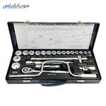 جعبه بکس 24 پارچه درایو 1/2 سفید با پولیش میکرو ساتن مستر تولز (Master Tools) مدل BM424