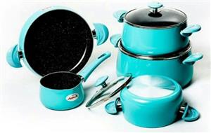سرویس قابلمه و تابه گرانیتی 7 پارچه عروس مدل 002