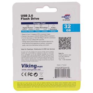 فلش مموری32گیگ   وایکینگ Viking man VM 241s -32GB