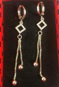 گوشواره آویز لوزی