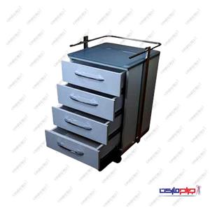 ترالی شیشه ای چهار کشو