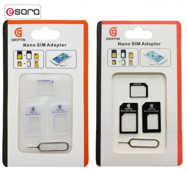 تبدیل سیم کارت‌ نانو و میکرو به استاندارد گریفین مدل A1 بسته دو عددی