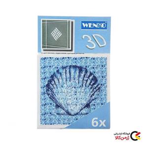 برچسب سه بعدی شیشه و کاشی مدل Fliesendekor طرح صدف دریایی