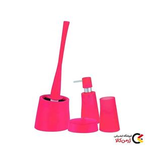 ست سرویس بهداشتی 4 تکه پلاستیکی مدل Move Red برند اشپیرلا