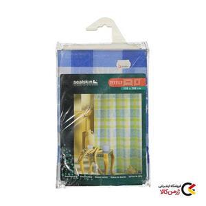 پرده حمام برند سیل اسکین سایز 180 در 200 سانتی‌متری آبی طرح دار