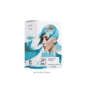 پودر دکلره رنگی آبی فیروزه ای گلباران حجم 50 گرم