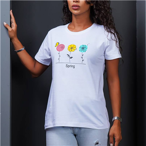 تیشرت سوپر پنبه زنانه novella چاپی spring کد ble044