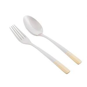 سرویس قاشق چنگال 12 پارچه ناب استیل مدل فلورانس براق Nab Steel Florence Fork And Spoon 