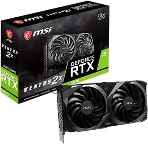 کارت گرافیک MSI Gaming GeForce RTX 3070 LHR 8GB GDRR6 256-bit HDMI/DP Nvlink Torx Fan 2 Ampere Architecture OC (Ventus 2X)