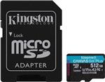 کارت حافظه کینگستون 512 گیگابایت microSDXC Canvas Go! به علاوه cl. 10 آداپتور UHSI 170 مگابایتی
