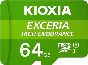 کارت حافظه microSD 64 گیگابایتی KIOXIA UHS-I Class 10, U3, V30 برای دوربین های مداربسته/داشبورد 