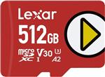 کارت Micro SD Lexar PLAY 512GB، کارت microSDXC UHS-I، تا 150MB/s خواندن، کارت TF سازگار با Nintendo-Switch، دستگاه‌های بازی قابل حمل، گوشی‌های هوشمند و تبلت (LMSPLAY512G-BNNAG)