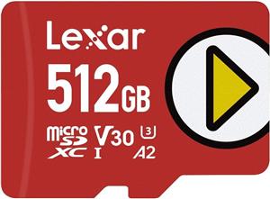 کارت Micro SD Lexar PLAY 512GB، کارت microSDXC UHS-I، تا 150MB/s خواندن، کارت TF سازگار با Nintendo-Switch، دستگاه‌های بازی قابل حمل، گوشی‌های هوشمند و تبلت (LMSPLAY512G-BNNAG) 