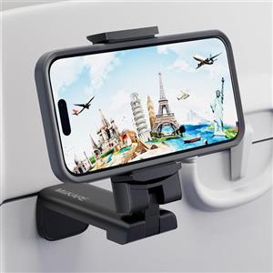 پایه گوشی MiiKARE Airplane Travel Essentials، پایه تلفن هندزفری جهانی برای پرواز با چرخش 360 درجه، لوازم جانبی مسافرتی برای هواپیما، پایه تلفن ضروری سفر برای میز، میز سینی