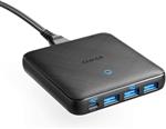 آداپتور شارژر سریع Anker 63W PIQ 3.0 و GaN، شارژر دیواری باریک PowerPort Atom III با دو درگاه USB C (45 وات حداکثر)، برای مک بوک، لپ‌تاپ، آی‌پد پرو، آیفون و موارد دیگر