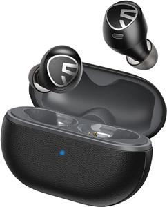 هدفون SoundPEATS Free2 کلاسیک بی‌سیم هدفون بلوتوث نسخه 5.1 با 30 ساعت زمان پخش هدفون بی‌سیم داخل گوش، میکروفون داخلی برای تماس‌های واضح، کنترل لمسی، حالت تک/دوقلو، صدای استریو (مشکی)