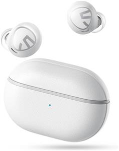 هدفون SoundPEATS Free2 کلاسیک بی‌سیم هدفون بلوتوث نسخه 5.1 با 30 ساعت زمان پخش هدفون بی‌سیم داخل گوش، میکروفون داخلی برای تماس‌های واضح، کنترل لمسی، حالت تک/دوقلو، صدای استریو (سفید) 